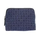 Blue Canvas Bvlgari Clutch