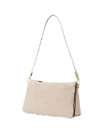 Beige Fabric Manu Atelier Shoulder Bag