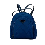 Blue Leather Prada Backpack