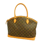 Brown Fabric Louis Vuitton Lockit