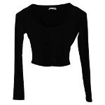 Black Cotton Reformation Top