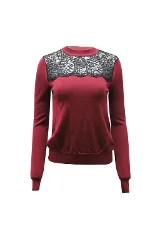 Burgundy Wool Mulberry Top