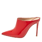 Red Leather Gianvito Rossi Mules