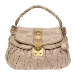 Beige Leather Miu Miu Handbag