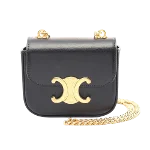 Black Leather Celine Crossbody Bag