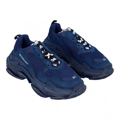 Blue Leather Balenciaga Sneakers