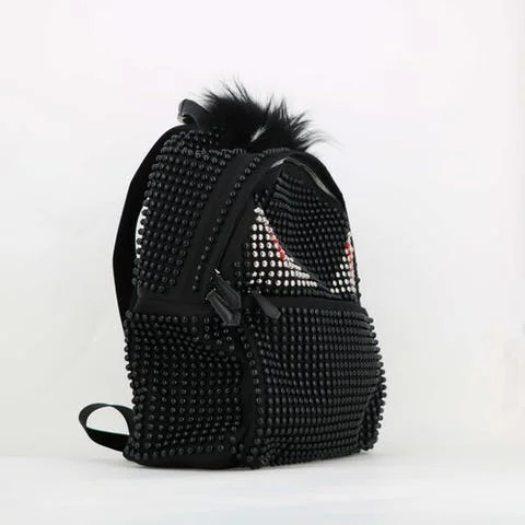 Black Canvas Fendi Backpack