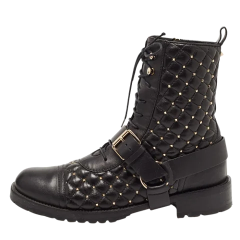 Black Leather Valentino Boots