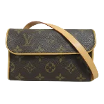 Brown Canvas Louis Vuitton Florentine Pochette