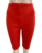 Red Polyester Mugler Shorts