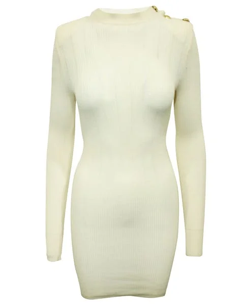 White Fabric Balmain Dress