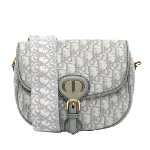 Grey Canvas Dior Crossbody Bag