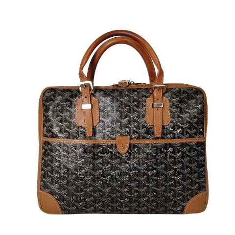 Brown Canvas Goyard Handbag