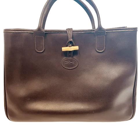 Brown Leather Longchamp Handbag