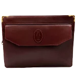 Burgundy Leather Cartier Pouch