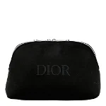 Black Denim Dior Cosmetic Pouch