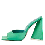 Green Satin The Attico Sandals