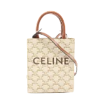 Beige Leather Celine Triomphe