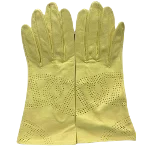 Yellow Leather Hermès Gloves