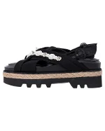 Black Leather Simone Rocha Flats