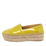 Yellow Leather Prada Flat Shoes