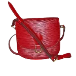 Red Leather Louis Vuitton Crossbody Bag