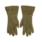 Green Suede Chanel Gloves