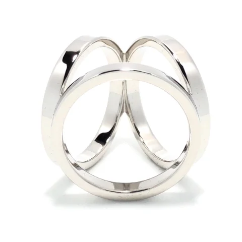 Silver Silver Hermès Scarf Ring