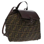 Brown Canvas Fendi Backpack