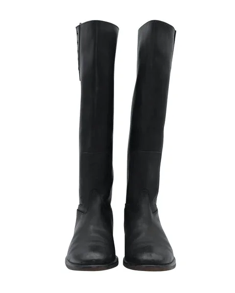 Black Leather Golden Goose Boots