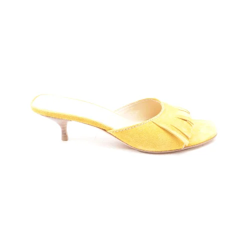 Yellow Leather Miu Miu Sandals