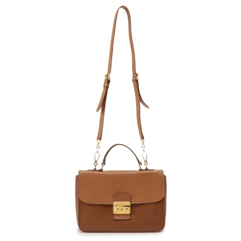 Brown Leather Miu Miu Handbag