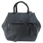 Black Leather Tory Burch Handbag