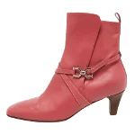 Pink Leather Salvatore Ferragamo Boots