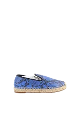 Blue Leather Celine Espadrilles