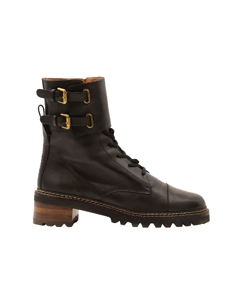 Black Leather Chloé Boots