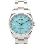 Blue Stainless Steel Rolex Watch