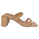 Beige Leather By Far Sandals