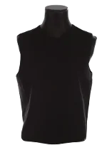 Black Polyester Theory Top