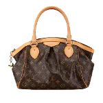 Brown Fabric Louis Vuitton Handbag