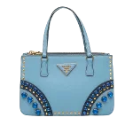 Blue Leather Prada Galleria Bag