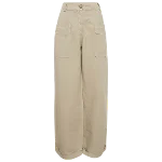 Beige Fabric Chanel Pants