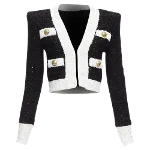 Black Fabric Balmain Jacket