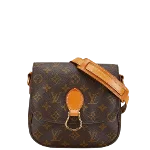 Brown Canvas Louis Vuitton Sac Souple