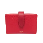 Red Leather Celine Wallet