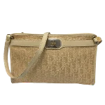 Beige Cotton Dior Shoulder Bag