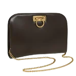 Brown Leather Salvatore Ferragamo Shoulder Bag