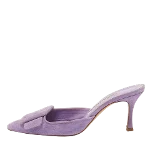 Purple Suede Manolo Blahnik Sandals