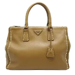 Brown Fabric Prada Galleria Bag