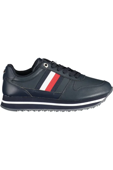 Blue Polyester Tommy Hilfiger Sneakers